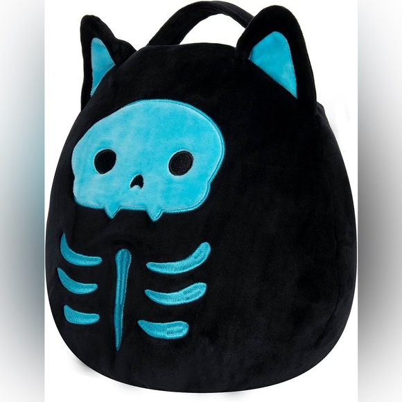 Squishmallows Original Stump The Skeleton Cat Plush Treat Pail / Candy Bag - Picture 2 of 4